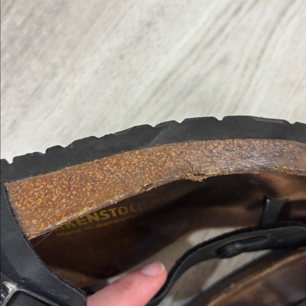 Birkenstock Black Sandals SIZE 6 WOMEN IN GOOD CONDITION - Picture 7 of 8